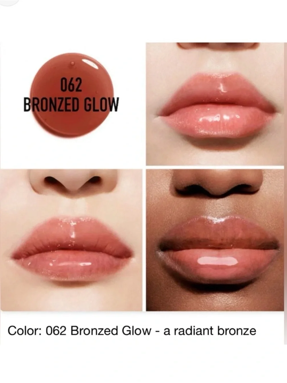 Chrsitian Dior Lip glow 062 bronzed glow NEW